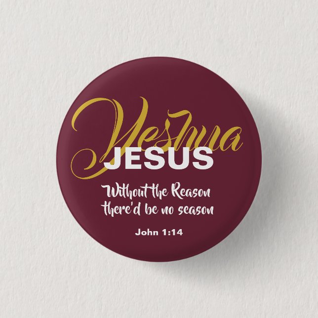 JESUS REASON SEASON jul Christian Scripture Knapp (Framsida)
