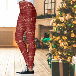 Jesus Red Guld Christian Religiösa julgåva Leggings<br><div class="desc">Lägg till en elegant, meningsfull beröring till julen med rött och guld, religiösa julklappar med bibelversen Luke 2:11-12 (för att du är abn i dag i David a Savior, som är Herren. Och det här är ett tecken till er). Om du vill göra ändringar i den här mallens rulla nedåt...</div>