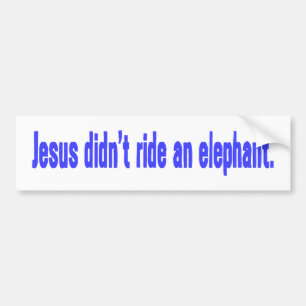 Jesus Red inte Elefant Krockskydd Bildekal