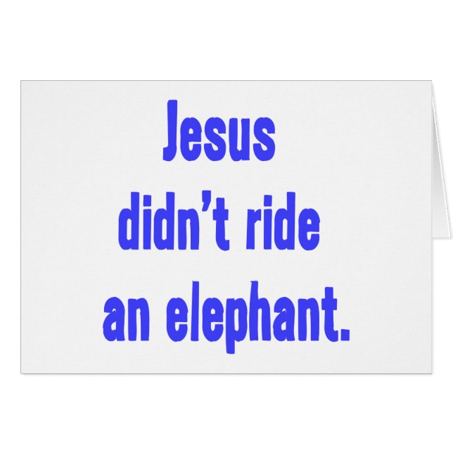 Jesus Red inte på Elefant Hälsningskort (Framsidan Horizontal)