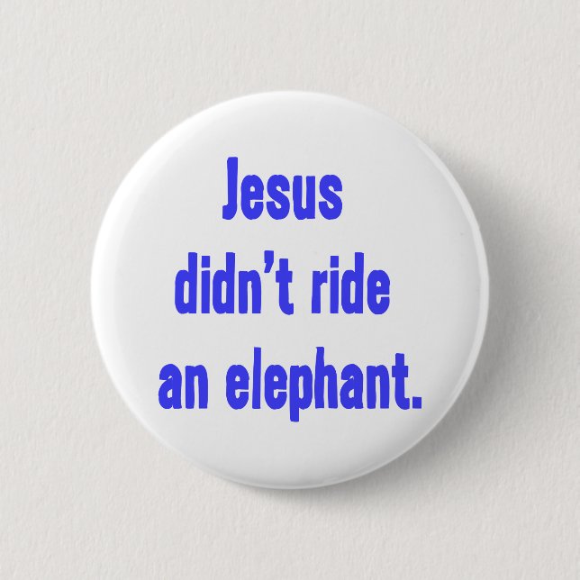 Jesus red inte på elefant knapp (Framsida)