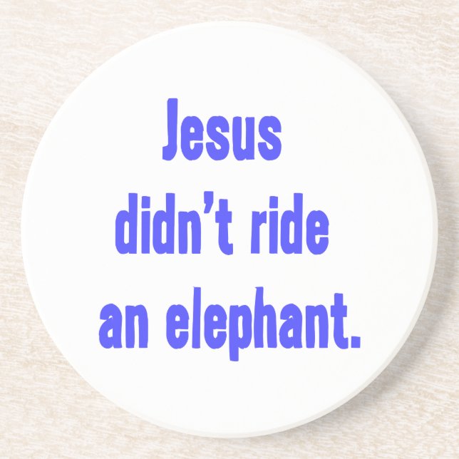 Jesus Red inte på Elefant Underlägg Sandsten (Framsidan)
