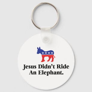 Jesus Red På En Elefant - Demokratiska Partiet Nyckelring