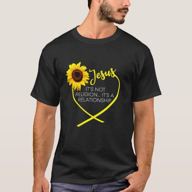 Jesus Religion: Förhållandet kristen tro T Shirt (Framsida)