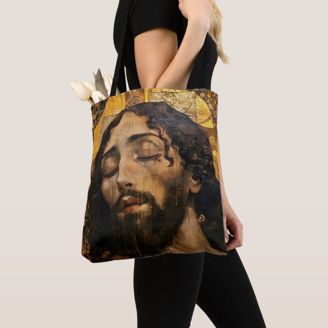 Jesus Religiösa Art Tygkasse (Närbild)