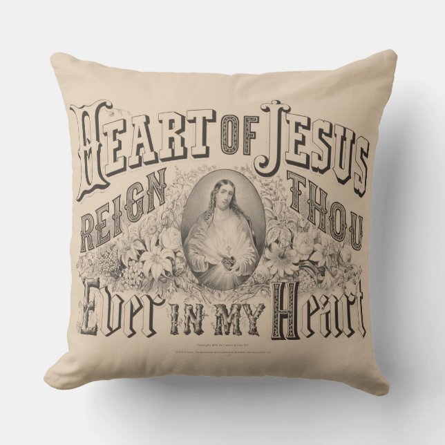 Jesus Religiösa Vintage katolik Kudde (Framsida)