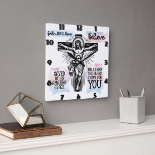 Jesus representation vid Kor Fyrkantig Klocka