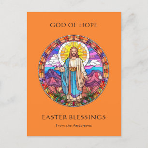 Jesus Resurrecension Religiösa Catholique Påsk Helg Vykort