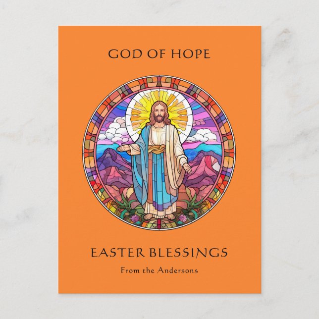Jesus Resurrecension Religiösa Catholique Påsk Helg Vykort (Framsida)