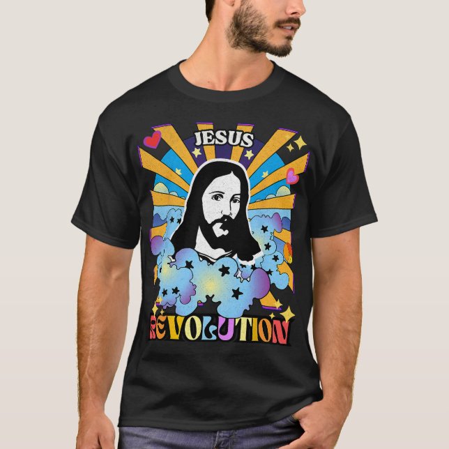 Jesus-Revolution Bible Verse Christian Church Retr T Shirt (Framsida)