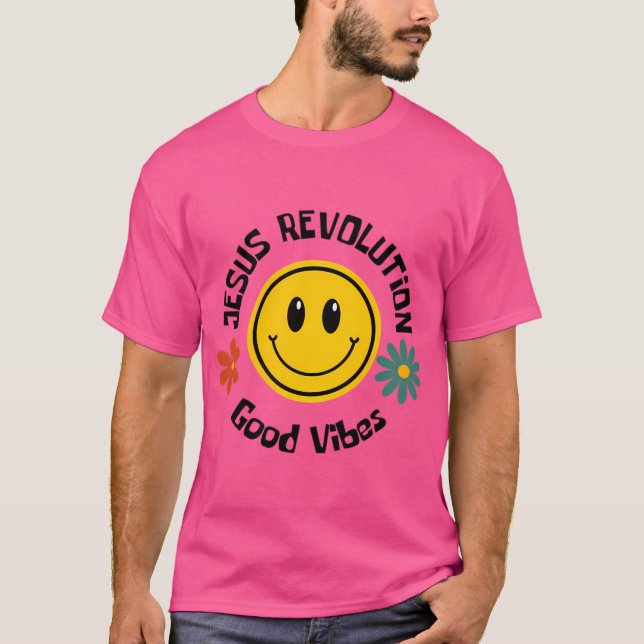 Jesus Revolution Good Vibes T Shirt (Framsida)
