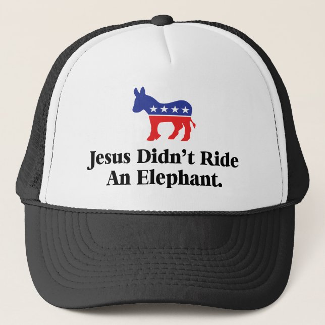 Jesus ride inte en elefant - Demokratiska Party Truckerkeps (Framsida)