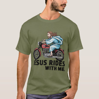 Jesus rider med mig Tshirt T Shirt