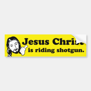 Jesus rider pistolbildekalet bildekal