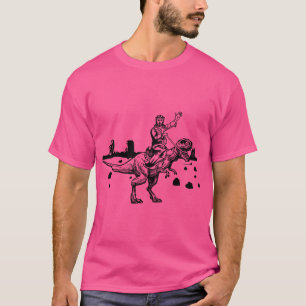 Jesus Riding Dinosaur Funny Graphic T Shirt