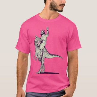 Jesus Riding Dinosaur T Shirt