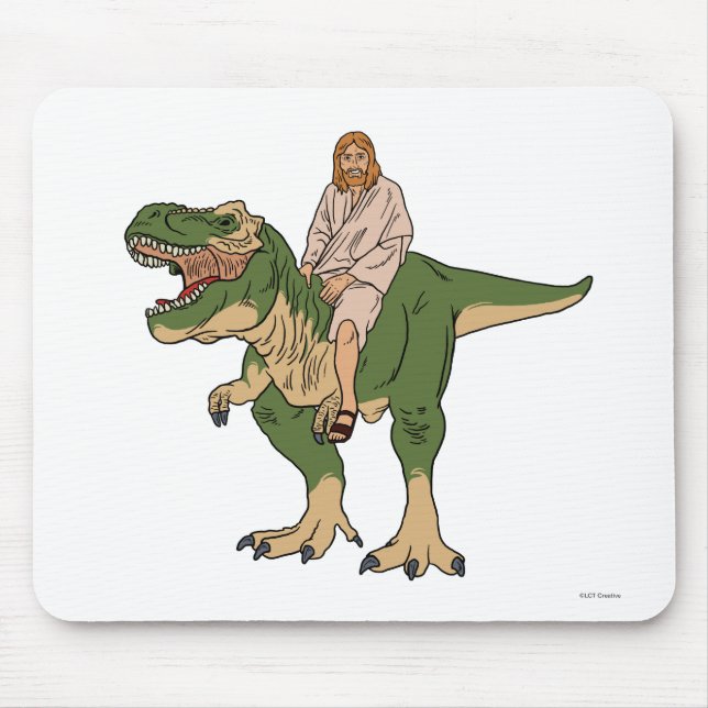 Jesus Riding T-Rex Musmatta (Framsidan)