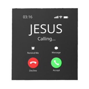 Jesus ringer - kristen anteckningsblock