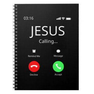 Jesus ringer - kristen anteckningsbok