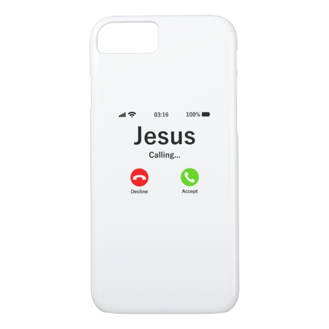 Jesus ringer - kristen Case-Mate iPhone skal (Baksida)