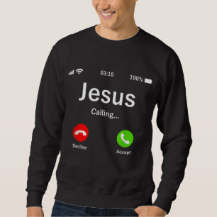 Jesus ringer - kristen lång ärmad tröja