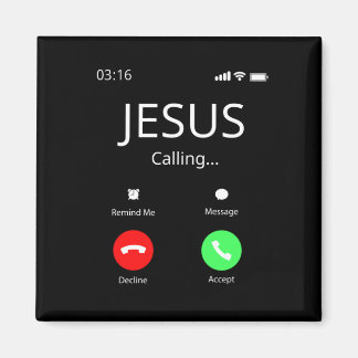 Jesus ringer - kristen magnet