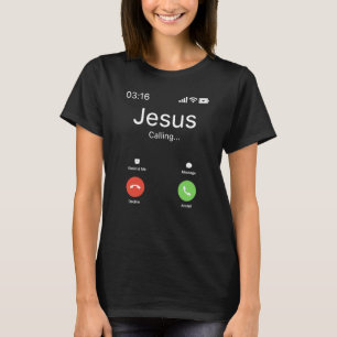 Jesus ringer - kristen t shirt
