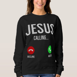 Jesus ringer Mobil Call åt Skärm Christian Des T Shirt