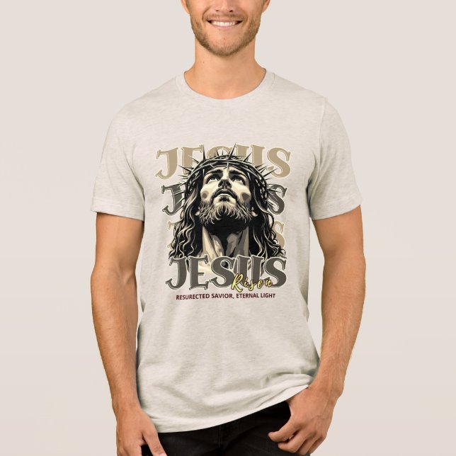 Jesus Risen - Jesus Kristus konstnärlighet T Shirt (Framsida)