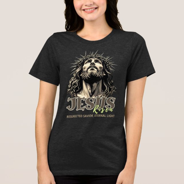 Jesus Risen - Jesus Kristus konstnärlighet T Shirt (Framsida)