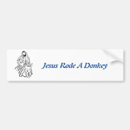 Jesus Roade en Donkey Bumper Sticker Bildekal