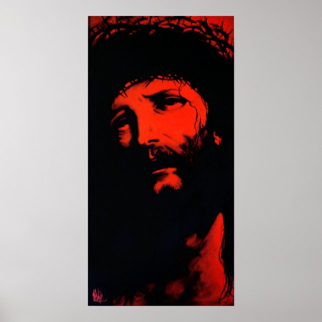 Jesus "röda" Kristus Poster (Framsidan)