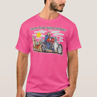 Jesus Rode with Outlaw Christian Cowboy Cowgirl W T Shirt