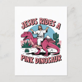 Jesus Roliga Minnen, Jesus Ridar En Rosa Dinosauri Vykort