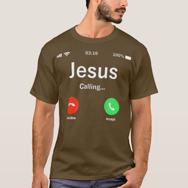Jesus ropar från himmelska kristendomen t shirt (Framsida)