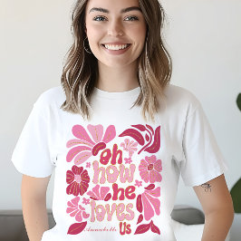 Jesus Rosa Han Älskar Oss Påsk Kvinnor Anpassat Na T Shirt