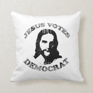 Jesus röstar på demokraterna Faded.png Kudde