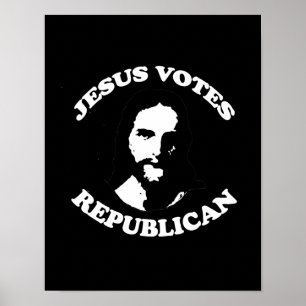 Jesus röstar Republican - Poster