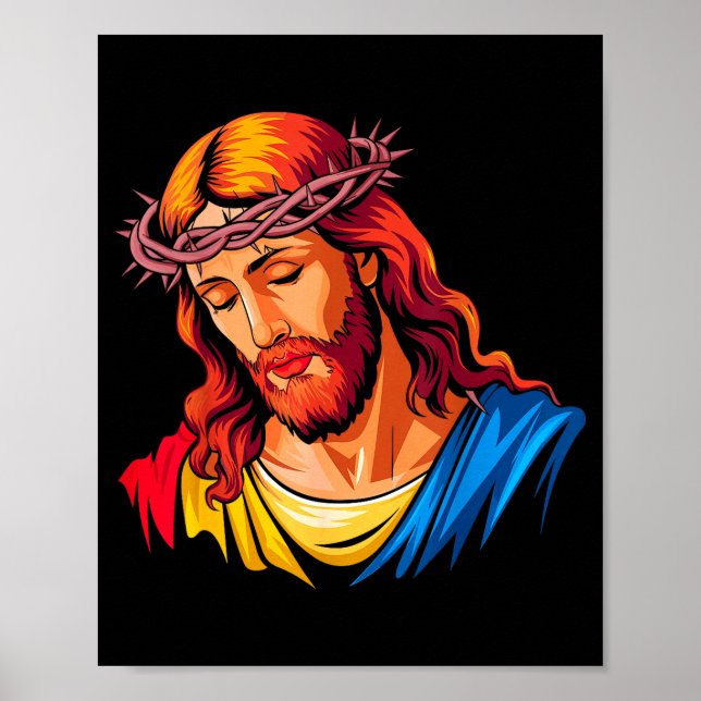 Jesus Rtrait Art Christian Religious  Poster (Framsidan)