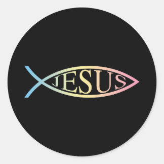 Jesus Runt Klistermärke
