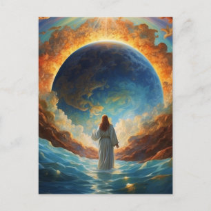 *~* Jesus Rymden Universum Läker Jorden  AP50 Vykort