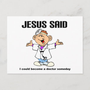 Jesus sa att doktor-kristens design vykort