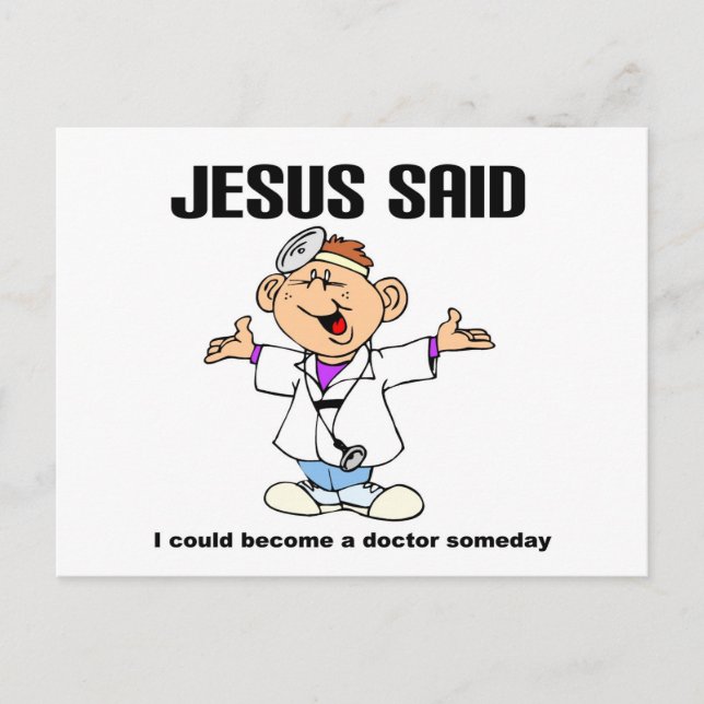 Jesus sa att doktor-kristens design vykort (Framsida)