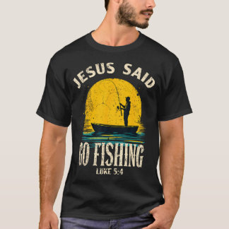 Jesus sa att fiska Bibelvers Fiskare Kristus T Shirt