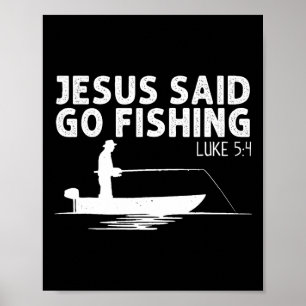 Jesus sa att fiska Kristus kristen fiskare F Poster