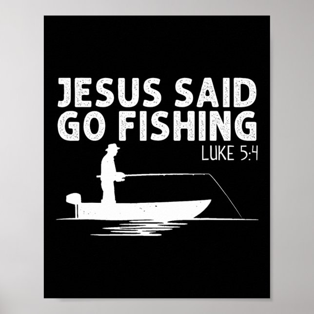 Jesus sa att fiska Kristus kristen fiskare F Poster (Framsidan)