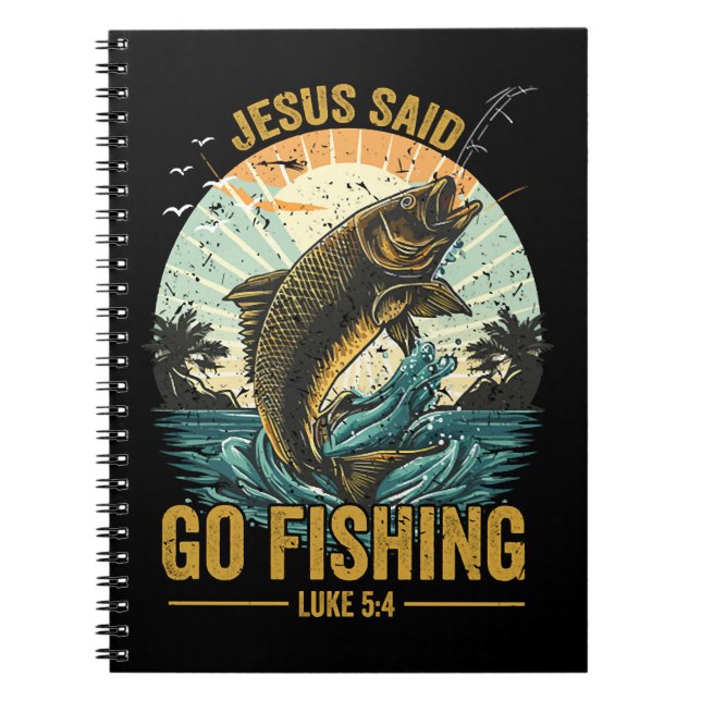 Jesus sa att fiska Lukas 5 4  Anteckningsbok (Framsidan)