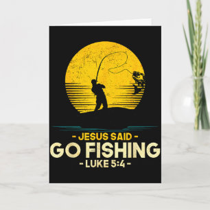 Jesus sa att fiska Lukas 5_4 Kristna fiskare Kort