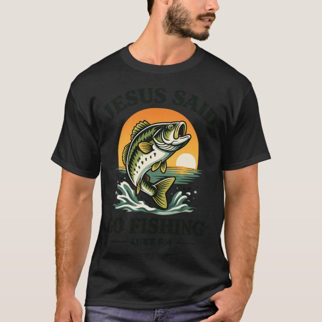Jesus sa att fiska t shirt (Framsida)