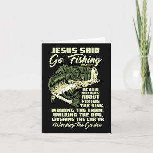 Jesus sa: "Go Fishing Fish Story Bible Angling Bys Kort